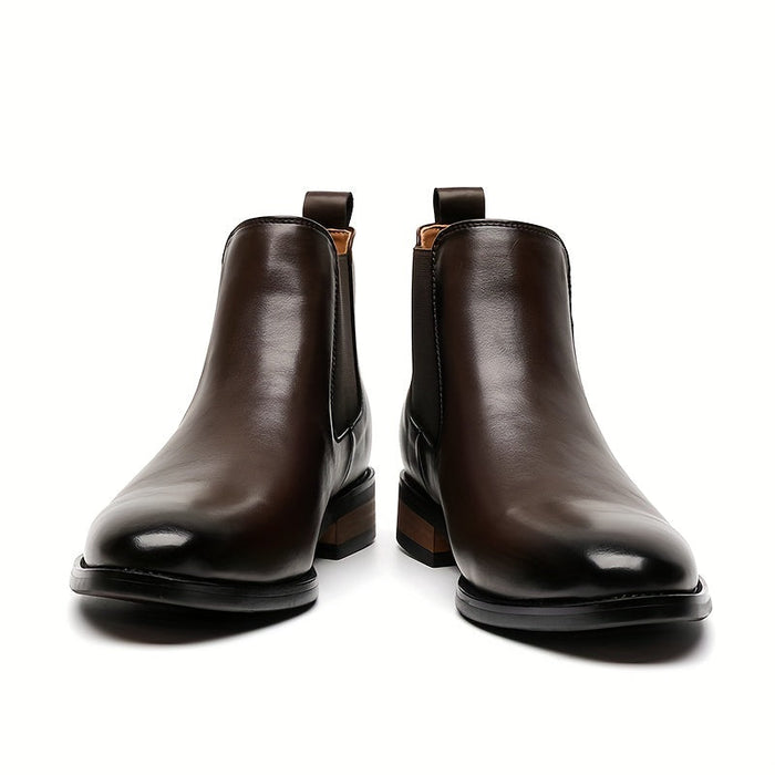 Herr Chelsea-Boots med Spetsig Tå och Elastiska Sidopaneler