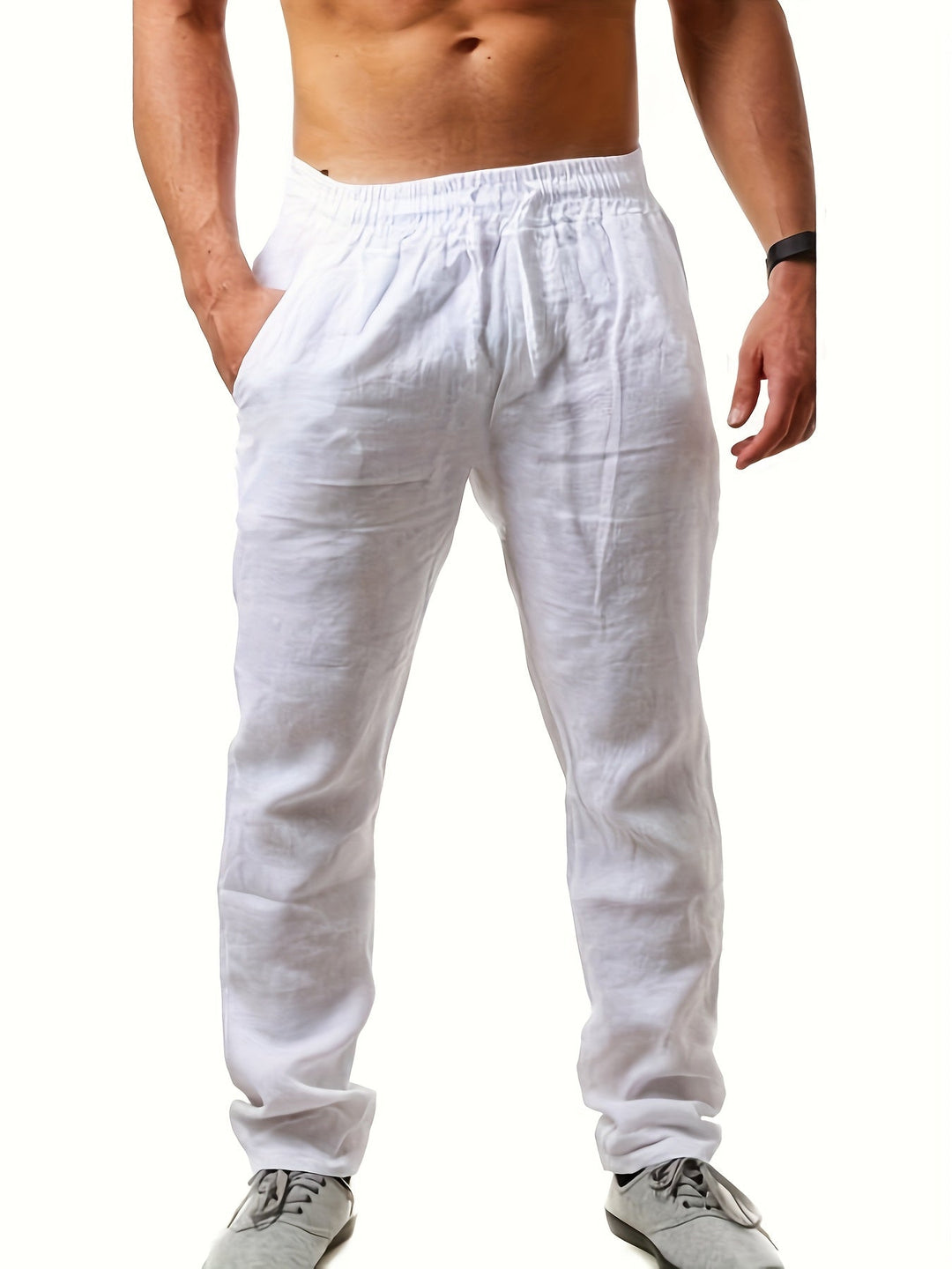 Herr Byxor | Straight | Elastisk Midja