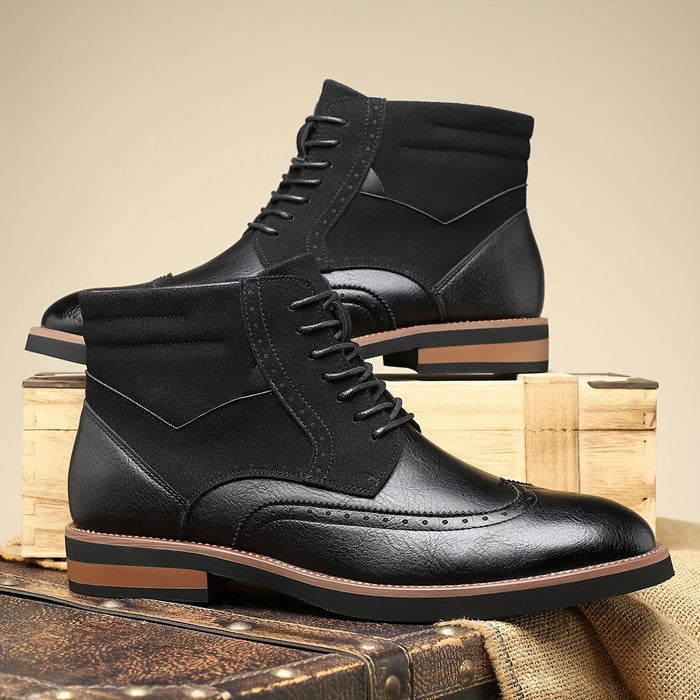 Herr Brogue Ankelboots med Vingspets och Snörning