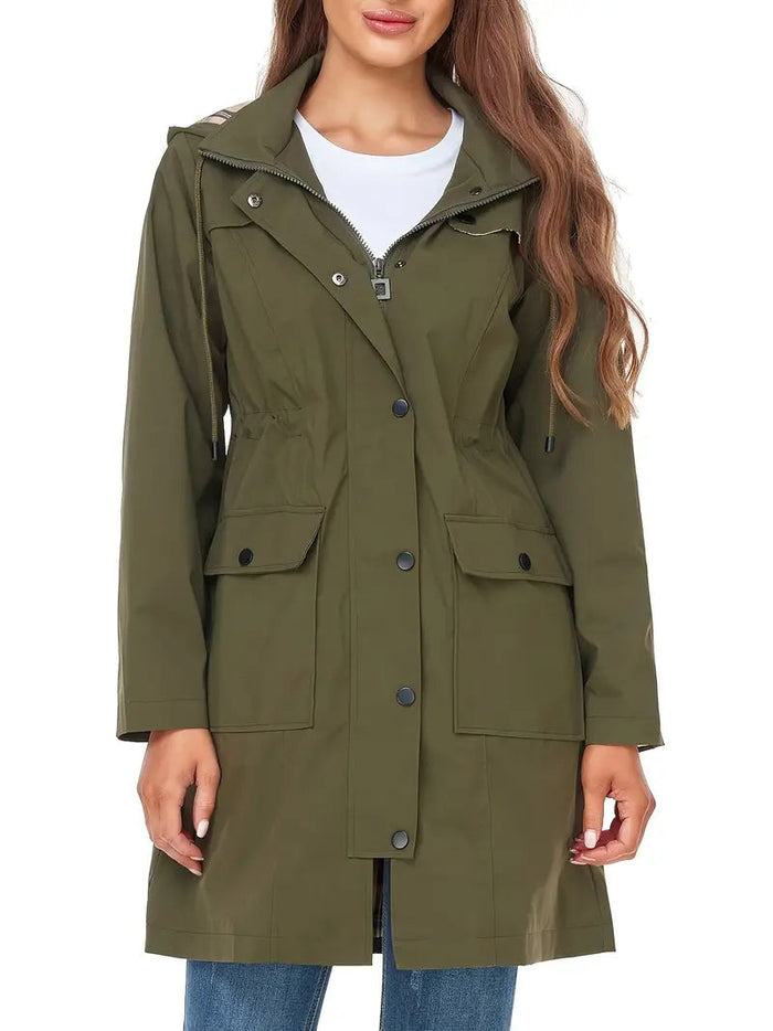 Dam Parkas med Huva och Fickor Vattentät Vintertät