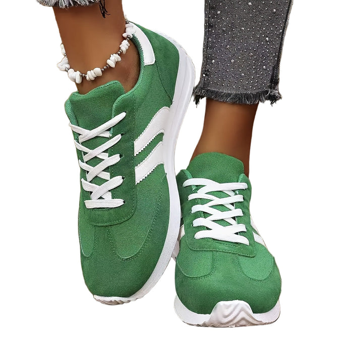 Dam Sneakers Låg Skaft Snörning Vit Detalj