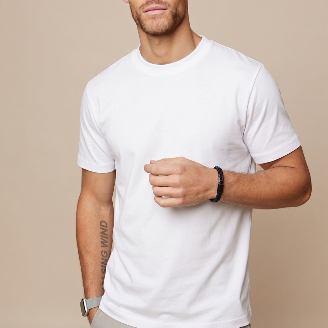 Herr-T-shirt | Slim fit | Rund hals