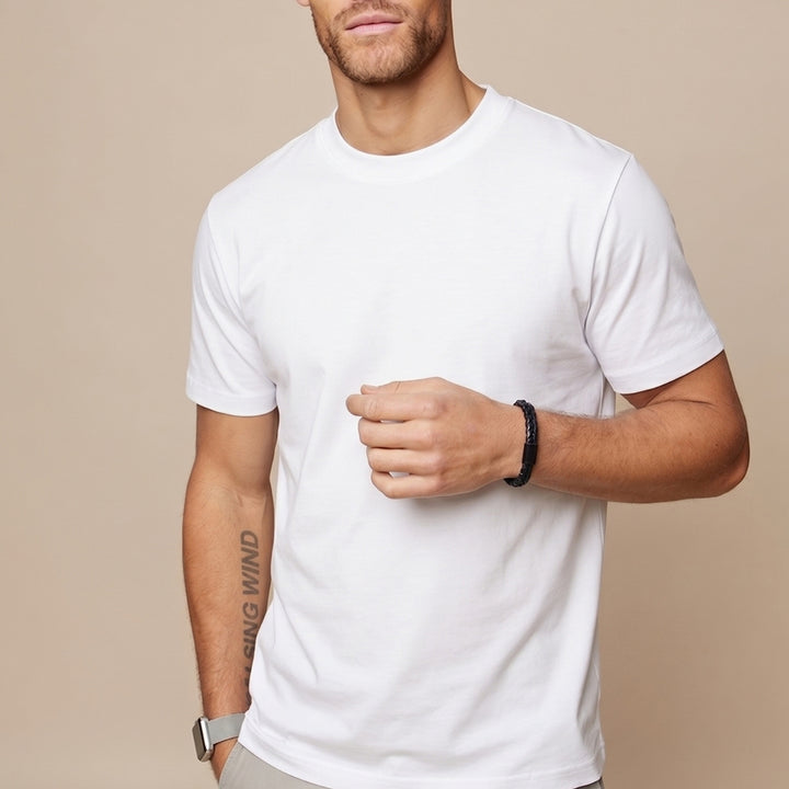 Herr-T-shirt | Slim fit | Rund hals
