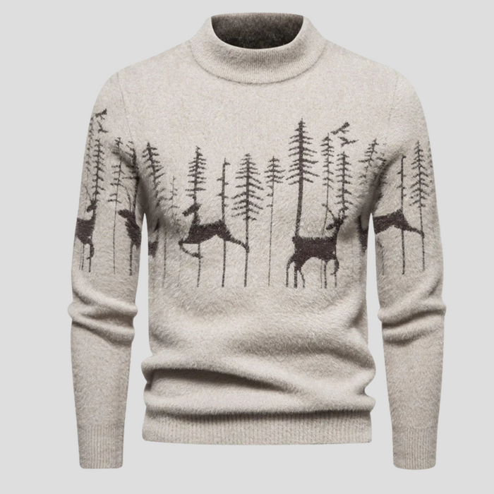 Herr Polotröja med Julmotiv och Lång Ärm
