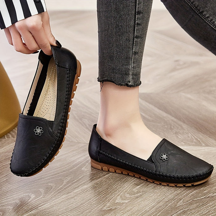Dam Slip-On Loafers med Mjuk Sula och Låg Profil