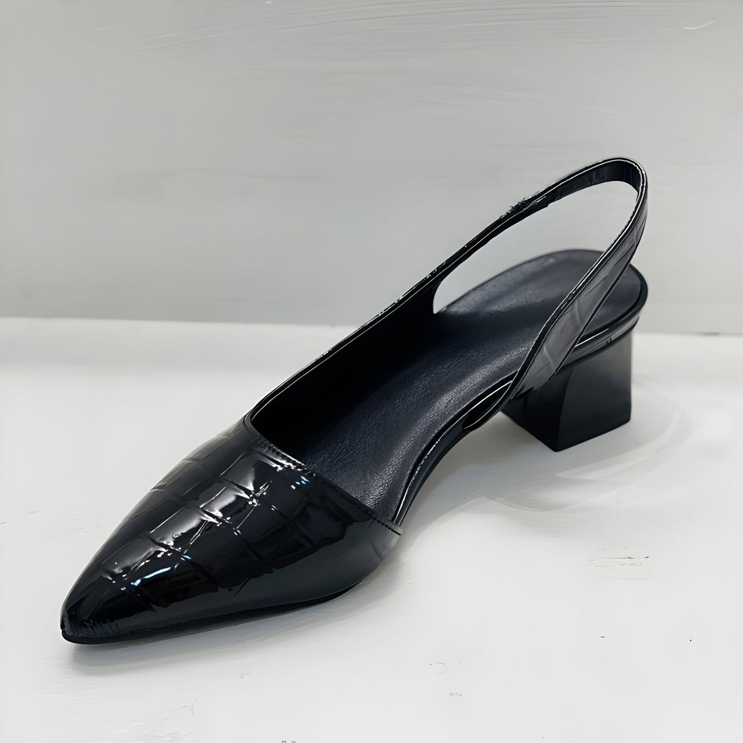 Dam Skor | Slingback Blockklack | Elegant