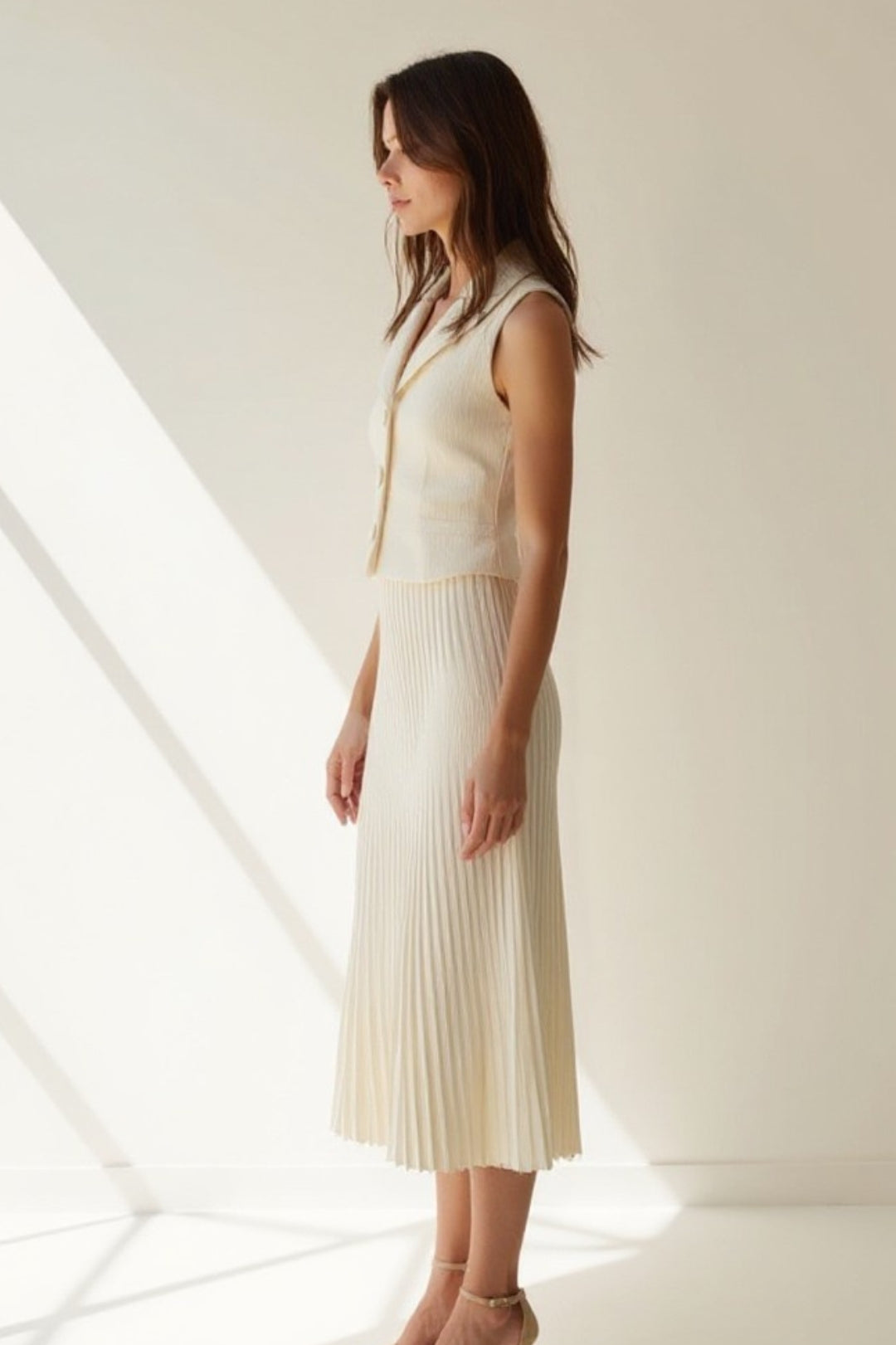 Dam Set | Elegant | Plisserad Midi