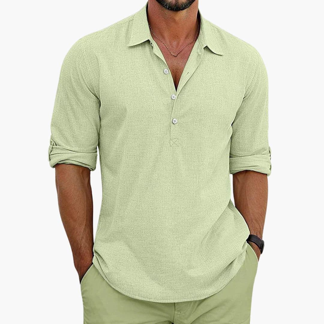 Herr Skjorta | Slim Fit | Med Knappar