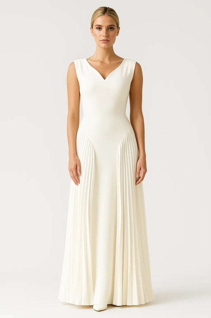 Dam Klänning | Elegant | Plisserad Design