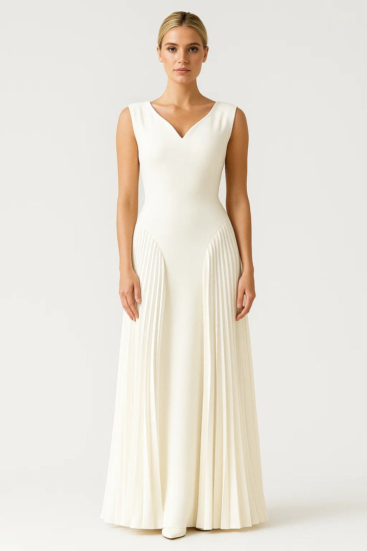 Dam Klänning | Elegant | Plisserad Design