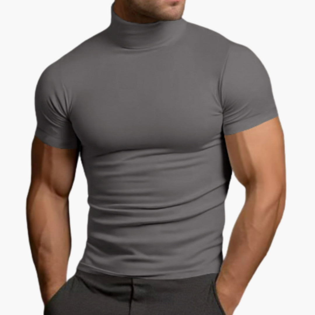 Herr T-shirt | Slimfit | Hög Krage