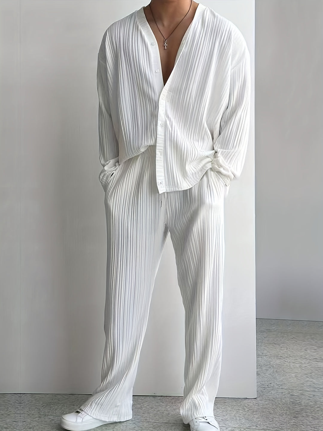 Herr Set | Oversized | Med Knappar