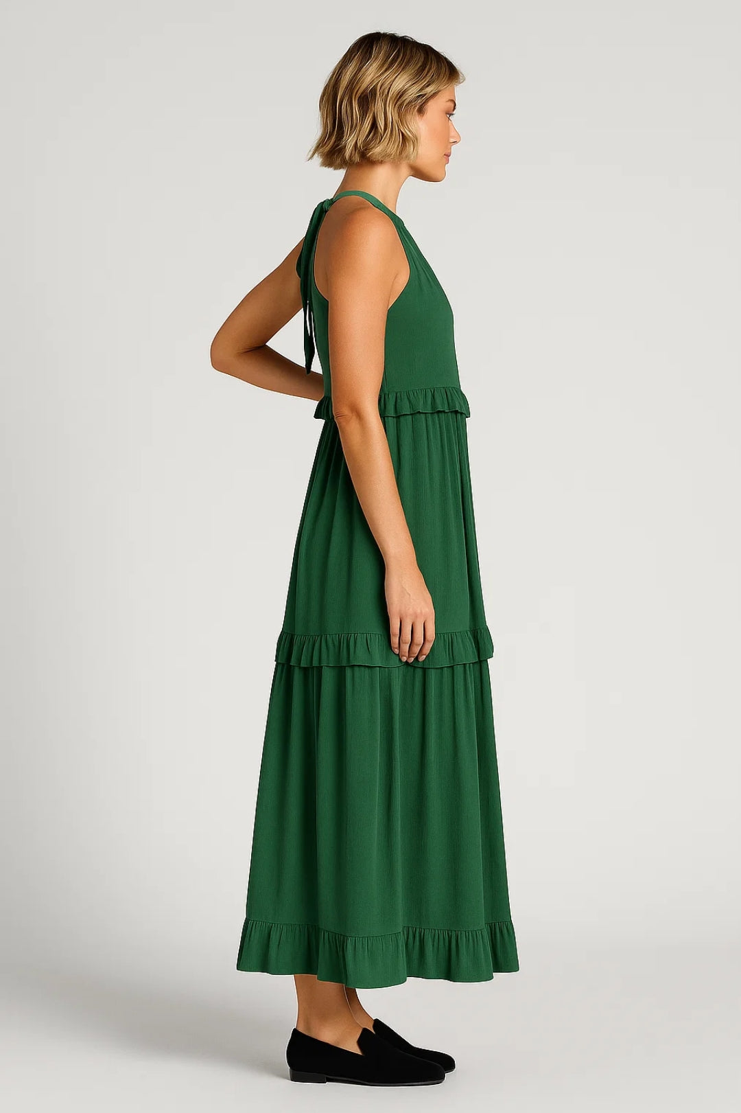 Dam Klänning | Elegant | Volangdetaljer