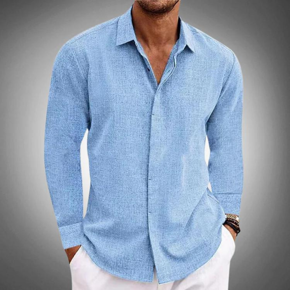 Herr Skjorta | Rak Modell | Lång Ärm