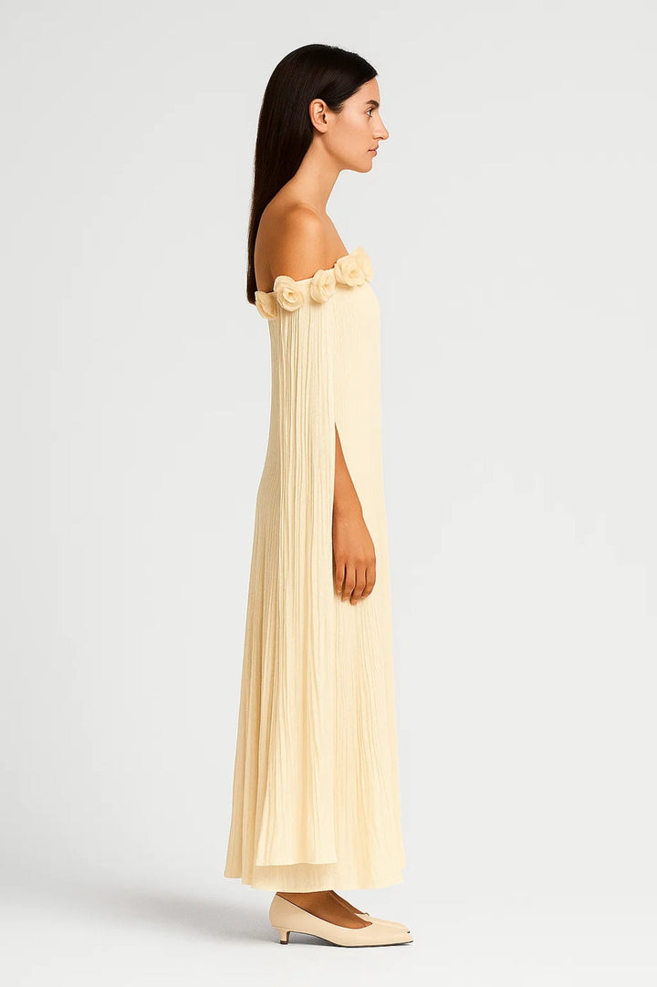 Dam Klänning | Off Shoulder | Blommig Detalj