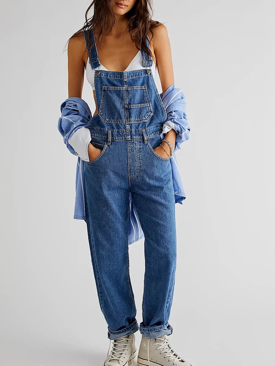 Hängselbyxor Dam | Jumpsuit | Fickdesign | Casual