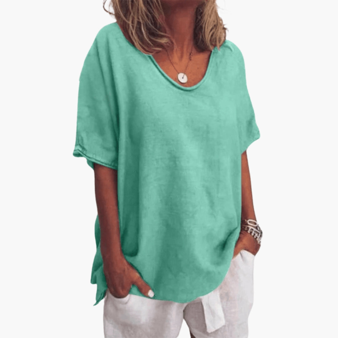 Dam Topp | Oversized | Kort Ärm