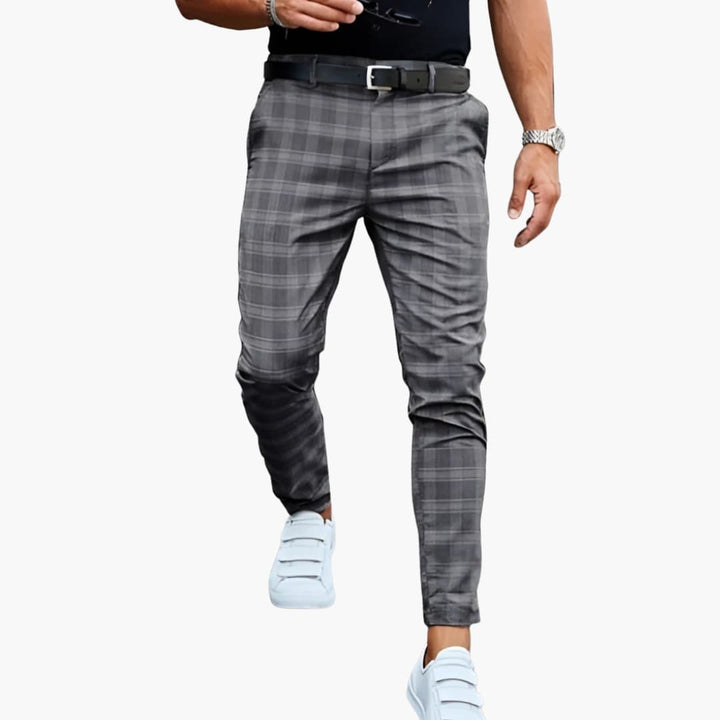 Herr Byxor | Slimfit | Rutigt Mönster