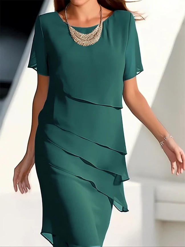 Dam Klänning | Elegant | Kort Ärm