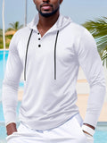 Herr Hoodie | Slimfit | Med Knappar | Lång Ärm