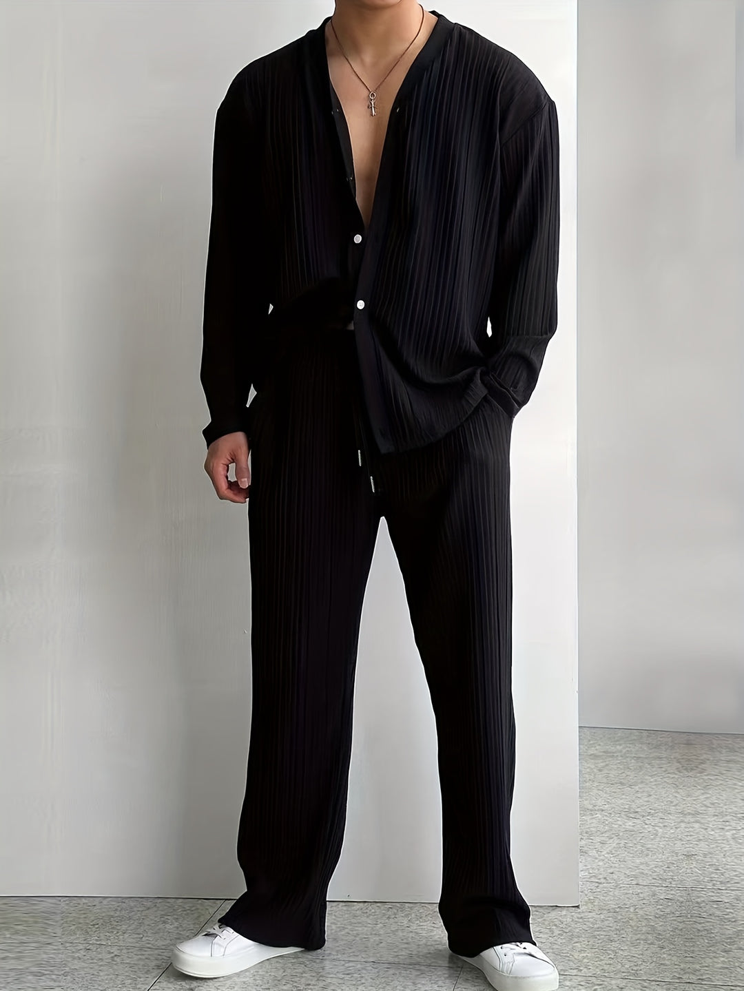 Herr Set | Oversized | Med Knappar