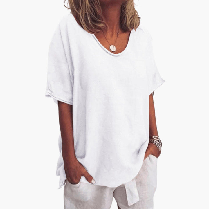 Dam Topp | Oversized | Kort Ärm