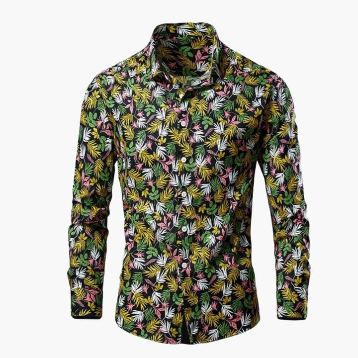 Herr Skjorta | Slimfit | Blommigt Mönster