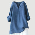 Dam Blus | Oversize V-ringad | Lång Ärm