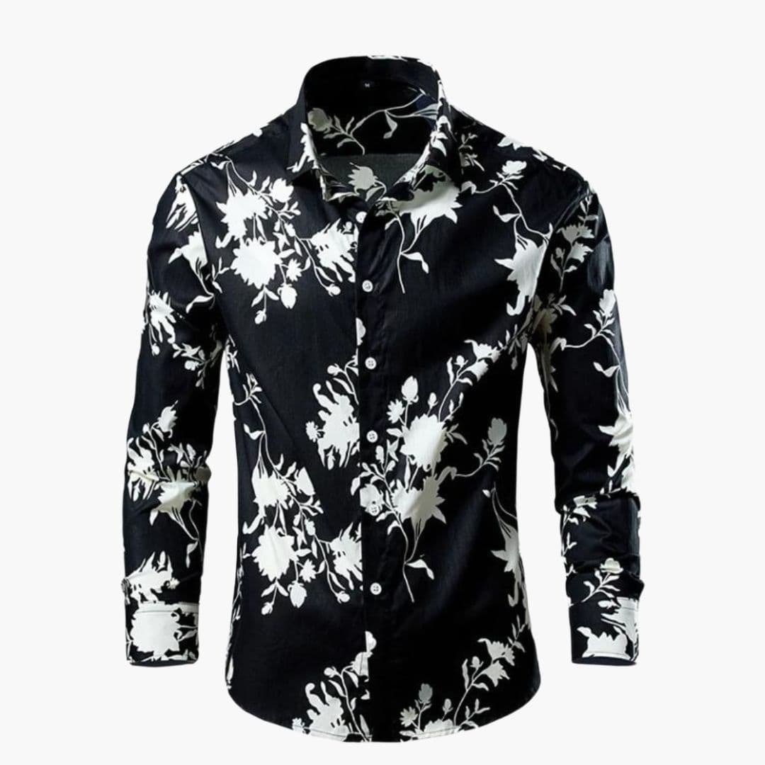 Herr Skjorta | Slimfit | Blommigt Mönster
