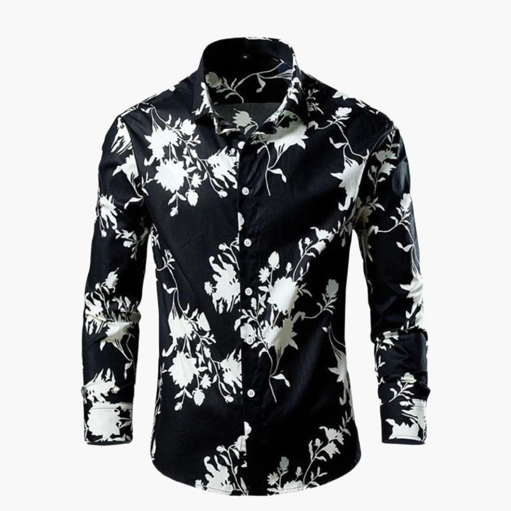 Herr Skjorta | Slimfit | Blommigt Mönster