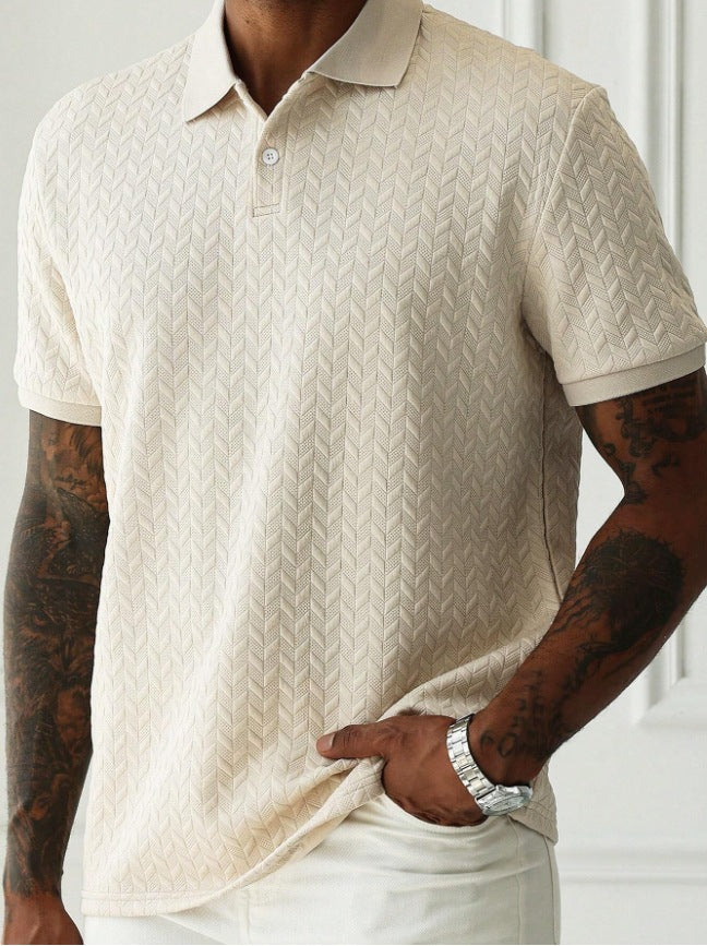 Herr Piké | Slimfit | Texturerad Design | Kort Ärm