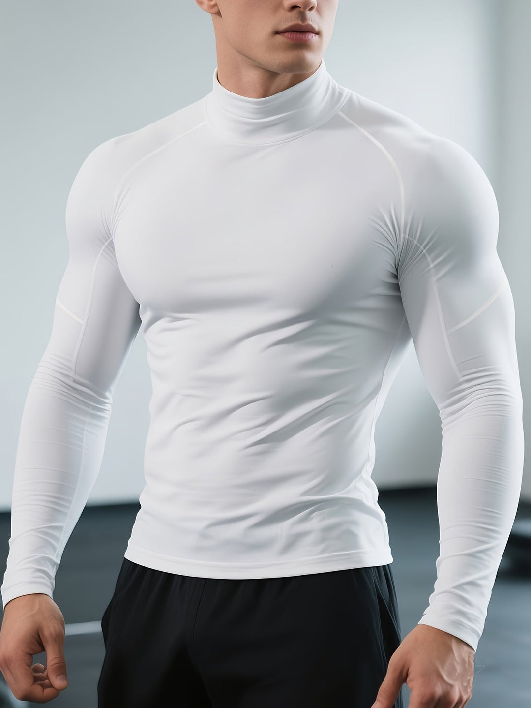 Herr T-shirt | Slimfit | Hög Krage