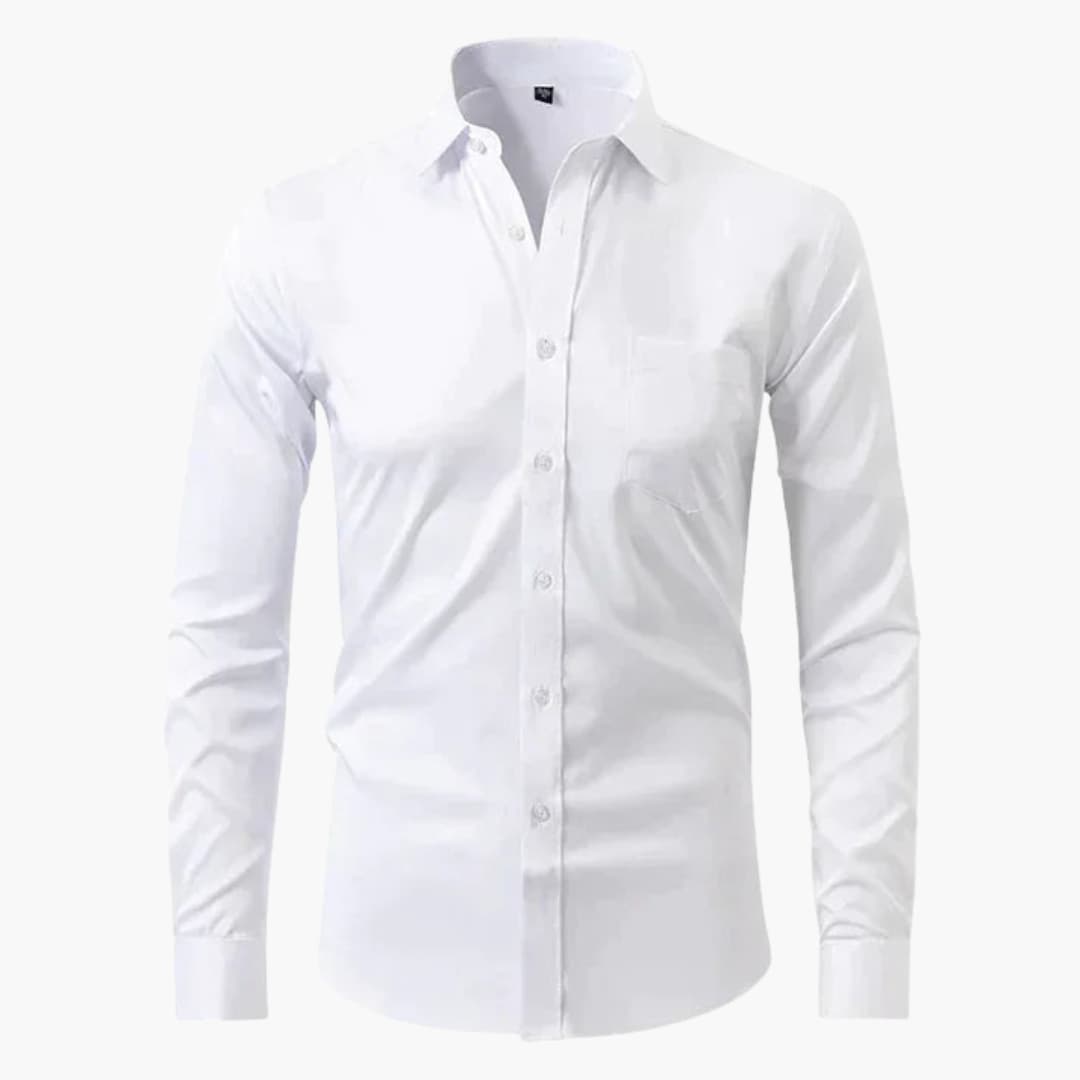 Herr Skjorta | Slim Fit | Med Knappar