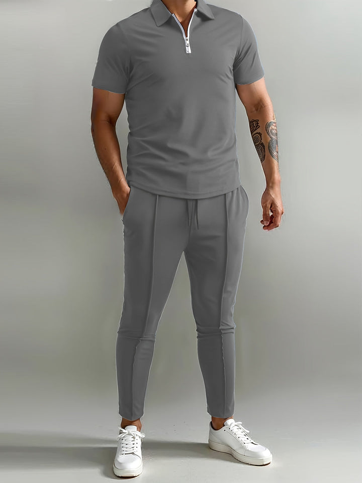 Herrar Set | Slimfit | Med Dragkedjekrage