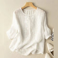 Dam Blus | Broderad | Lätt Oversize