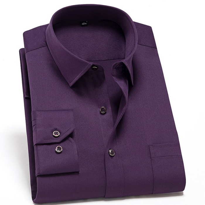 Herr Skjorta | Slimfit Elegant | Med Knappar