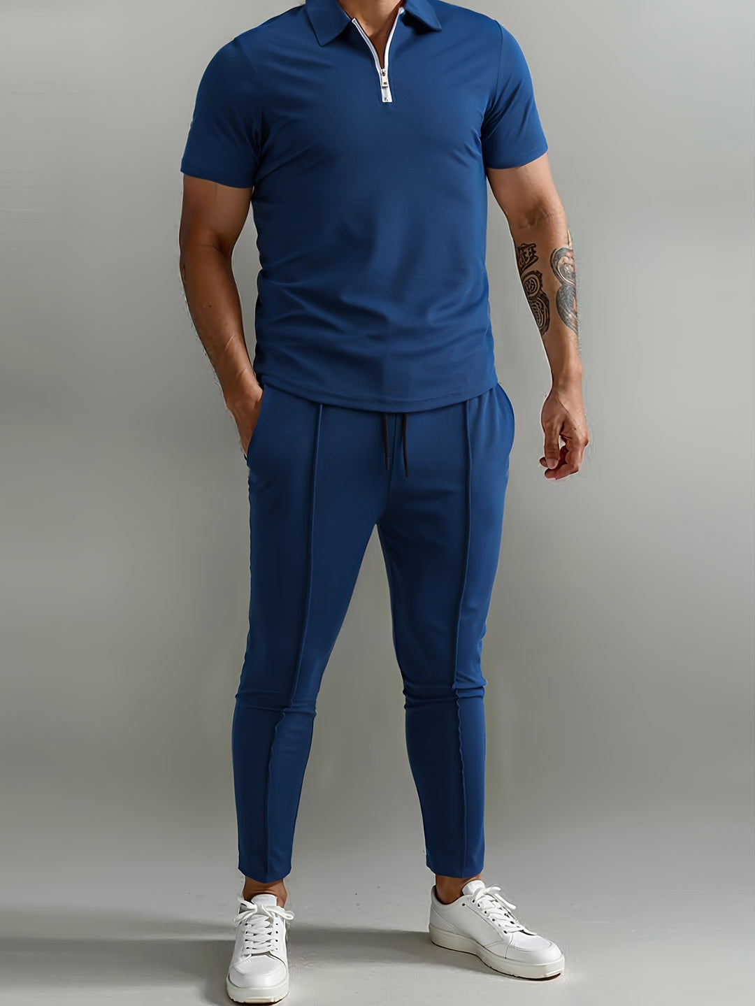 Herrar Set | Slimfit | Med Dragkedjekrage