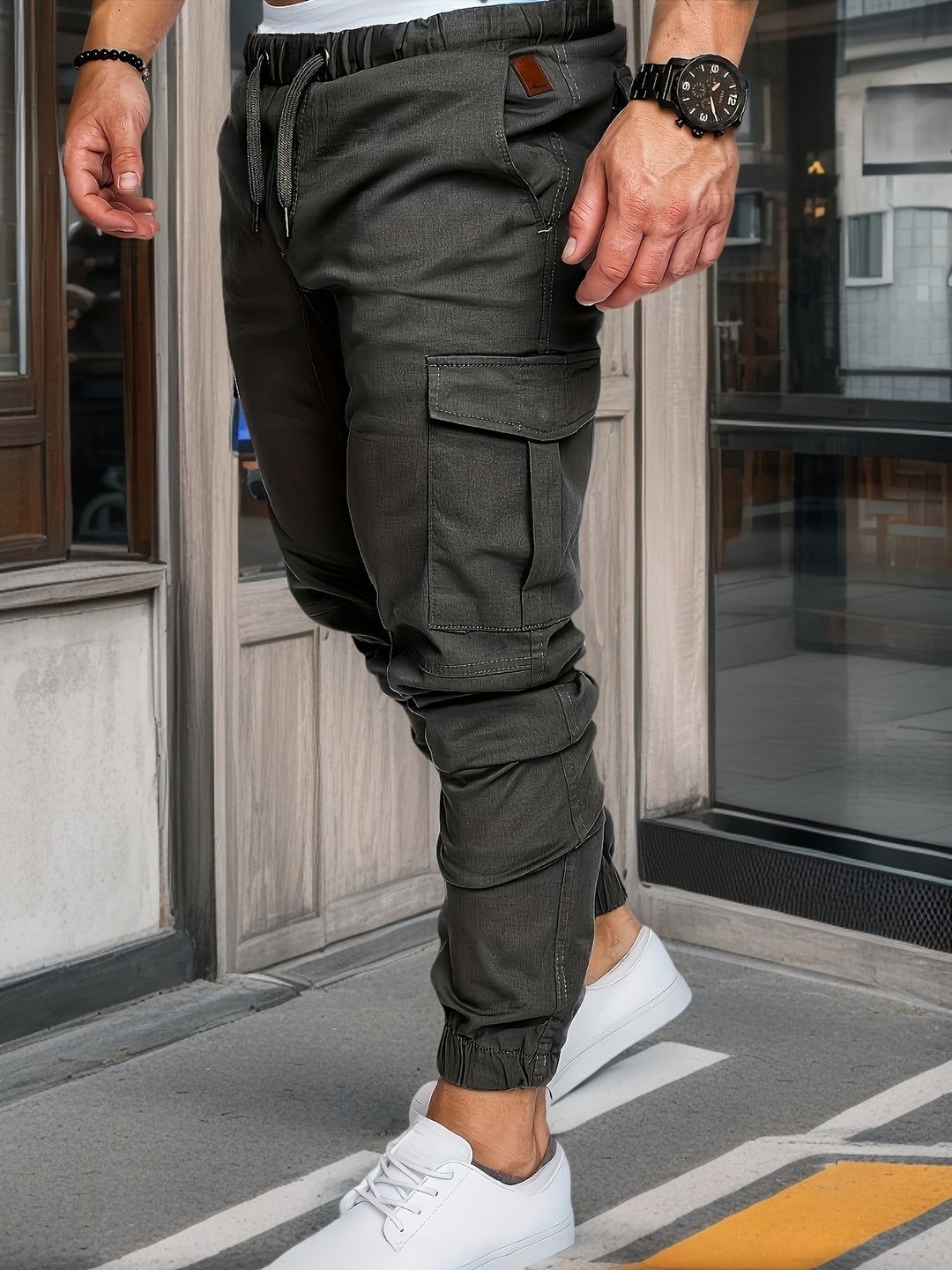 Herr Cargo Jogger | Straight | Elastisk Midja