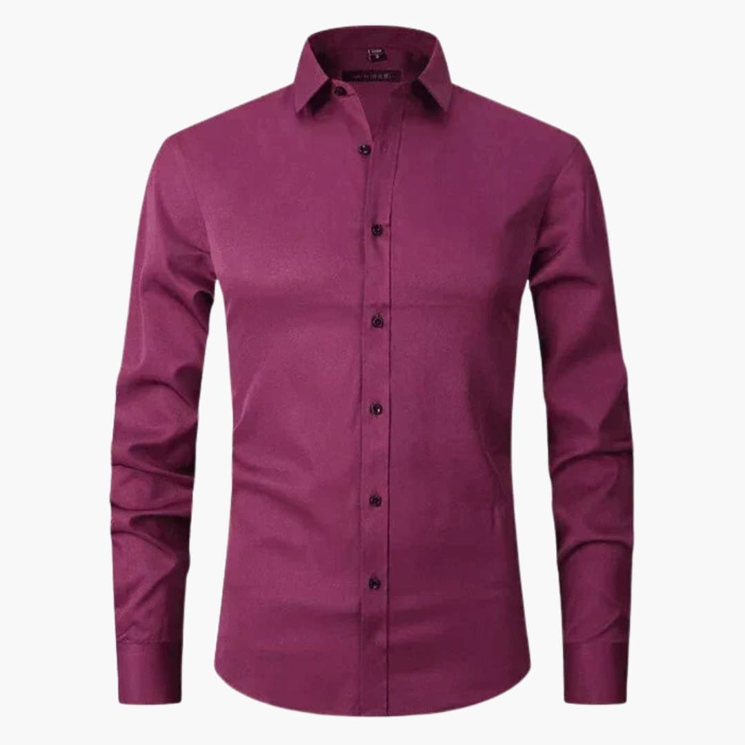 Herr Skjorta | Slim Fit | Med Knappar