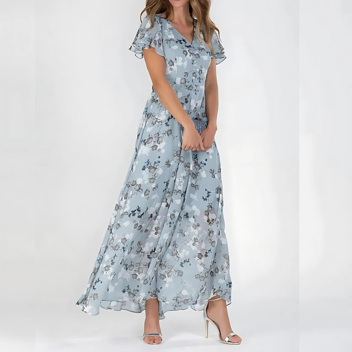 Dam Midi-klänning Blommor - Festlig stil